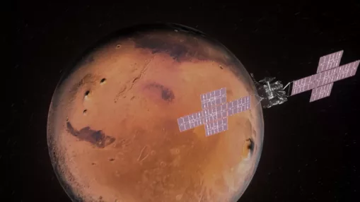 NASA Psyche探测器：借力火星引力，时速1.2万英里飞向神秘金属小行星